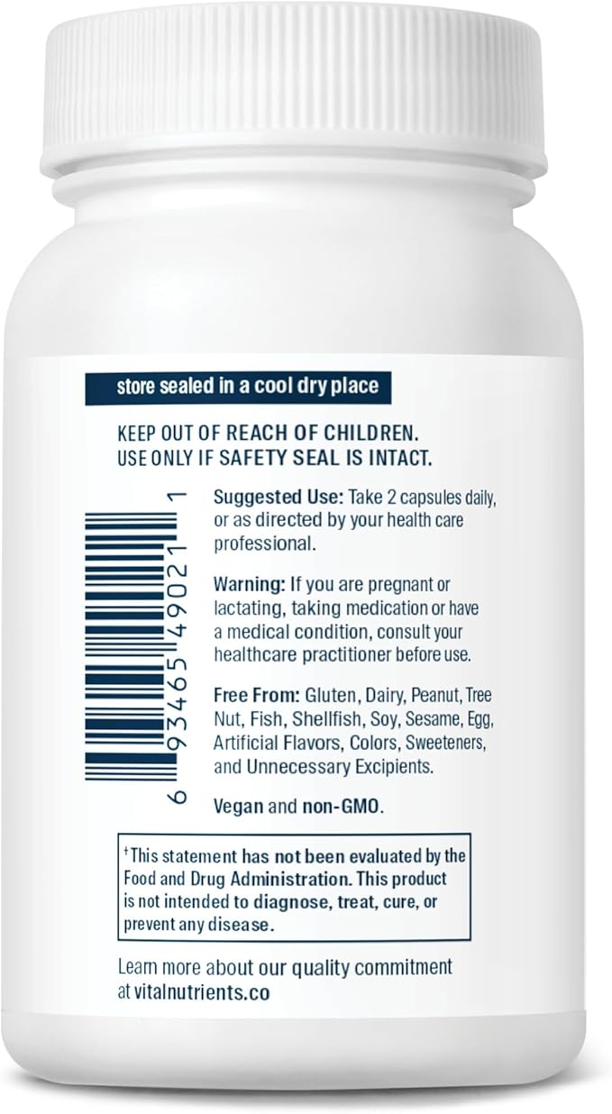 Vital Nutrients Cortisol Balance - Vegan Stress Relief Supplement - Cortisol Manager Supports Energy &amp Stress Levels - Ashwagandha &amp Magnesium for Relaxation - Gluten Dairy Soy Free - 30 Cap