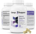 SleepSupport - Natural Sleep Aid for Adults to Help Promote Calm and Relaxation - Organic Sleep Supplement with Ashwagandha Valerian Root Magnesium Melatonin Glycine L-Tryptophan - 60 Capsules