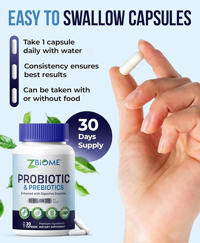 Prebiotics and Probiotics for Men &amp Women – 60 Billion CFU with 10 Strains – Pre and Probiotics with Acidophilus for Immune Gut Health Digestive Support ConstipationDiarrhea Gas &amp Bloatin