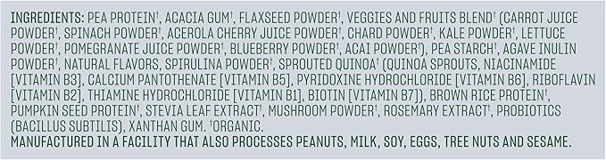 Vega Organic All-in-One Vegan Protein Powder Chocolate - Superfood Ingredients Vitamins &amp Sport Premium Vegan Protein Powder Chocolate(45 Servings) 30g Plant Based Protein5g BCAAs