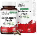 Wild &amp Organic Schisandra Supplement Capsules 1000 mg - Mood &amp Relaxation Support - Schisandra Berry Powder Extract - Vegan No Fillers Non-GMO - 60 Count