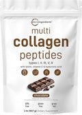 Micro Ingredients Multi Collagen Peptides Powder 2lb | Type I II III V X + Biotin Vitamin C &amp Hyaluronic Acid | Chocolate Flavor | Supports Hair Skin &amp Joint Health | Keto Non-GMO