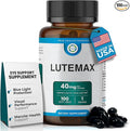 Lutemax 40 mg 100 days supply Eye Supplement - Supports Macular Health Vision Clarity Heart Health Protects Eyes from Blue Light &amp Photons Antioxidant Protection GMP Certified 60 Softgel.