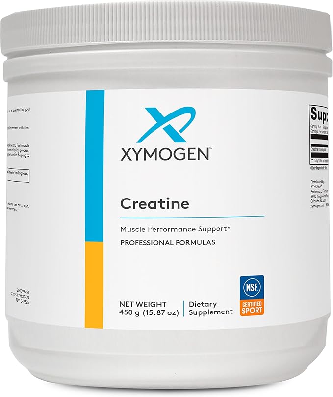 XYMOGEN Creatine - Creatine Powder for Muscle Support - Daily Supplement for Strength Stamina &amp Lean Muscle Mass - Unflavored Powder - Gluten-Free &amp Dairy-Free - 90 Servings