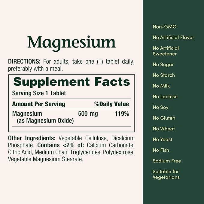 Nature's Bounty Magnesium 500mg Tablets (200 Ct) + Advanced Hair Skin &amp Nails with Biotin Hyaluronic Acid &amp Argan (150 Softgels) | High Potency Magnesium for Bone &amp Muscle Health + Beaut