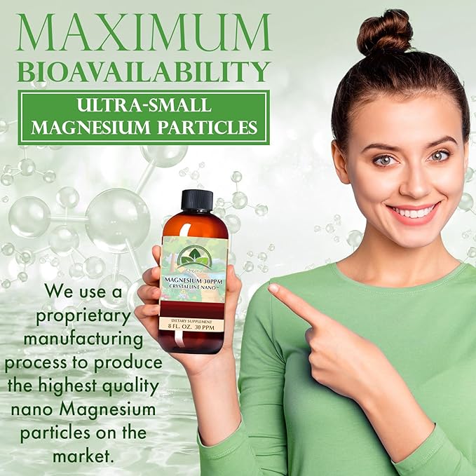 Organa Pure Crystalline Liquid Magnesium Supplement - 30 PPM - High Absorption Magnesium (32 oz.)
