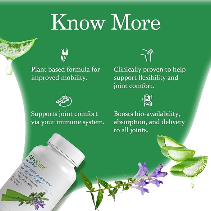 AloeCure Aloe Vera Capsules 2 Pack - VeraFlex 1btl Melatonin+Collagen 1btl