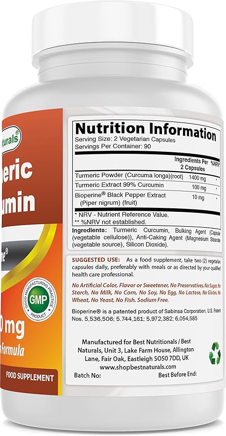 Black Cherry 1000 Mg &amp Turmeric Curcumin 1500mg/Serving with Bioperine