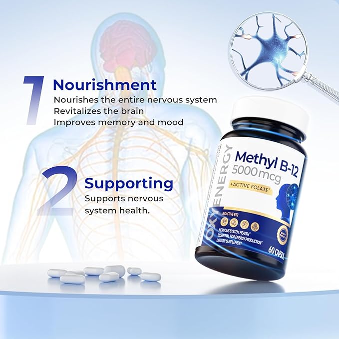 OxyEnergy Silymarin Milk Thistle 300mg Methyl Vitamin B12 5000mcg