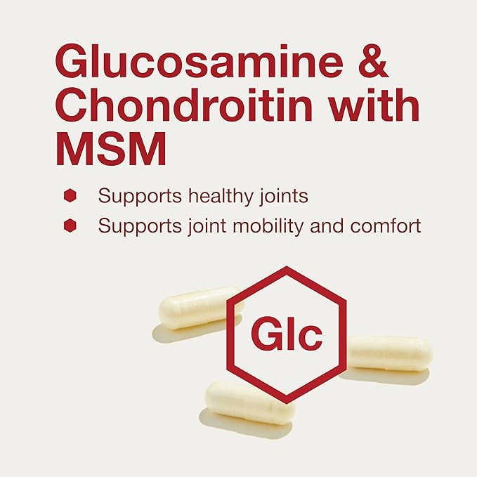 PROTOCOL FOR LIFE BALANCE Glucosamine &amp Chondroitin with MSM - Joint Support* - Chondroitin MSM Supplement - Non-GMO &amp Dairy Free - 90 Veg Caps