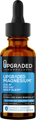 Upgraded Formulas Nano Minerals and Magnesium Liquid Supplement - Deep Sleep Calm and Stress Support - Vegan Natural (30 Servings)