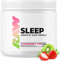 RAW Natural Sleep Aid Supplement - Relaxation Enhancer &amp Mood Support with Melatonin Magnesium Zinc L-Tryptophan &amp Lemon Balm Extract to Relax &amp Calm the Mind &amp Body - 30 Servings