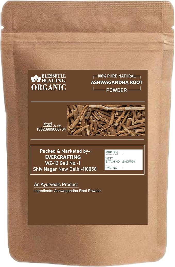 Organic Ashwagandha Root Powder 100% Pure Natural 100 Gram / 3.52 oz