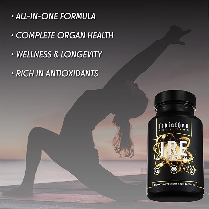 Leviathan IRE Complete Health Support - Overall Health &amp AntiOxidant Support with Longvida® Optimized Turmeric Curcumin Grape Seed Berberine Arjuna and Resveratrol