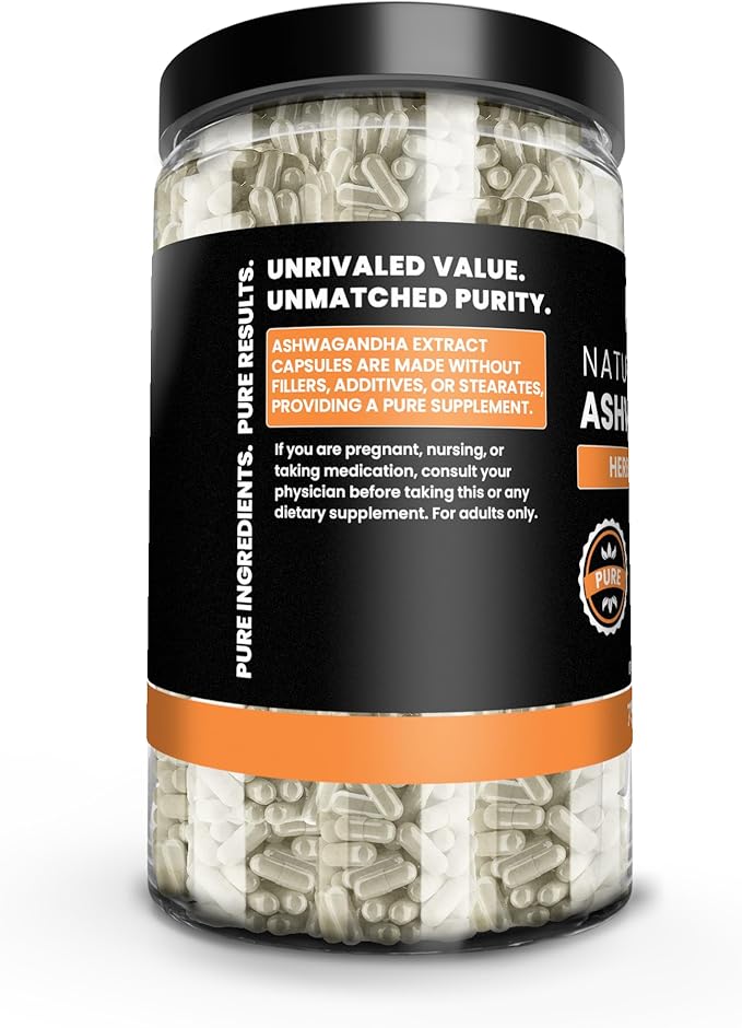 Pure Original Ingredients Ashwagandha (730 Capsules) No Magnesium Or Rice Fillers Always Pure Lab Verified