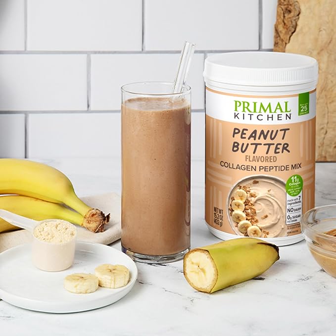 Primal Kitchen Peanut Butter Flavor Collagen Fuel® Drink Mix Collagen Peptides No Dairy 14.3 Ounces