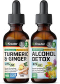 Turmeric Ginger Tincture 2 Fl. Oz. &amp Alcohol Detox Tincture 2 Fl. Oz.
