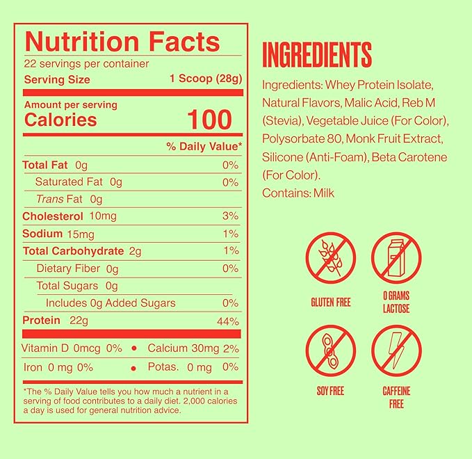 SEEQ Clear Whey Isolate Protein Powder Watermelon Wave 22 Servings 22g Protein Per Serving Sugar-Free Keto-Friendly Soy-Free Clear Protein Powder Juice-Like Protein