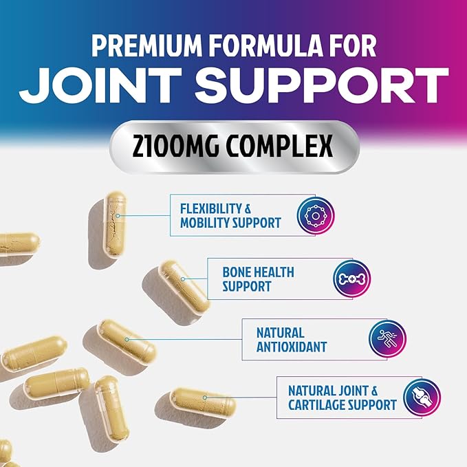 Glucosamine Chondroitin MSM Complex - 3X Strength Joint Support Supplement with Glucosamine Sulfate Turmeric Boswellia - For Cartilage Mobility &amp Flexibility - Bottled in USA 240 Capsules