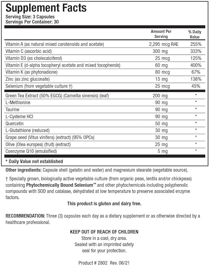 Biotics Research BioProtect Plus Protects Body from Oxidative Damage Supports Overall Health Immune Health Cardiovascular Health. Glutathione CoQ10 Taurine SOD Catalase 90 Capsules