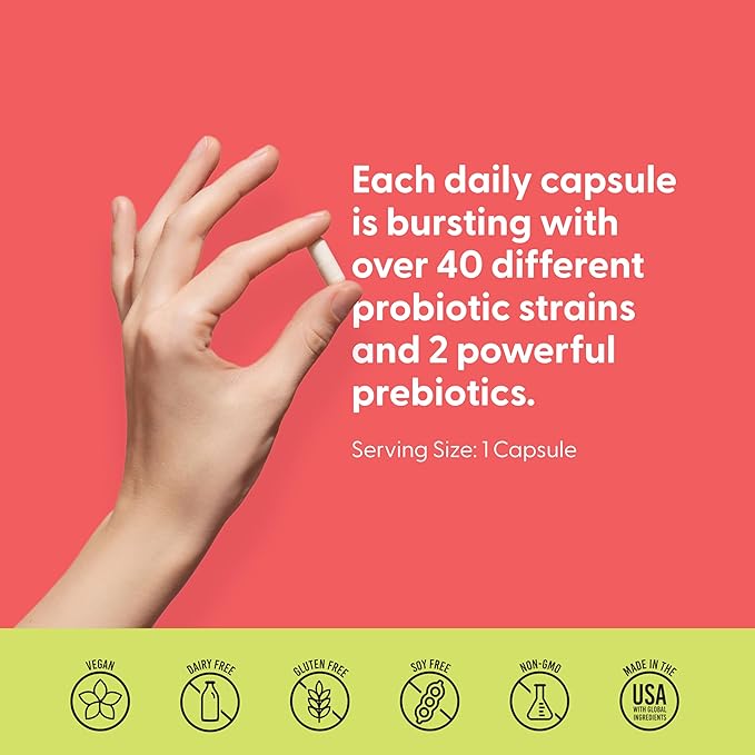 LIVELY VITAMIN CO. Great Guts Probiotic 50 Billion CFU Probiotic - Balance Gut Microbiome GI Tract Inflammation Indigestion Reflux Upset Stomach &amp Diarrhea - 90 Caps