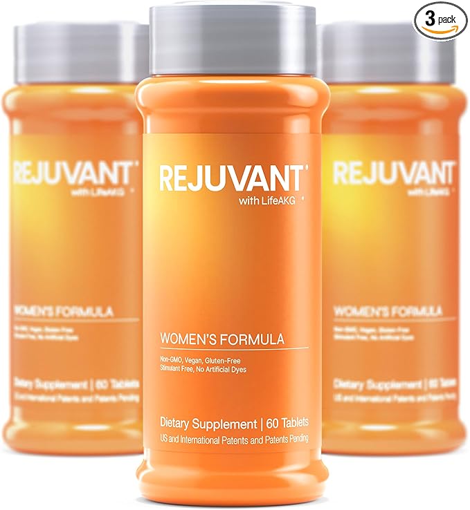 Rejuvant Women's AKG Longevity Supplement 1000MG Ultra 98% Pure (Calcium Alpha-Ketoglutarate) Patented Vitamin Rich Controlled Release Formula Supports Cell Repair and Quality of Life 180 Tablets