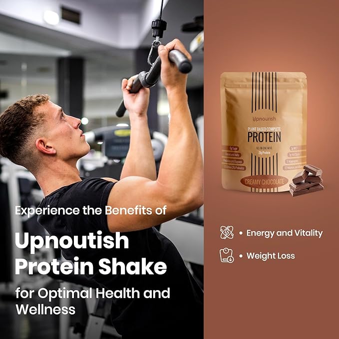 UpNourish Chocolate Vegan Protein Powder 54 Superfoods Powder1.5 Billion CFU Probiotics 21g Plant Based ProteinNo Sugar No Dairy No GMO Dairy FreeMeal Replacement Shake Keto-Friendly Low-Carb Diet