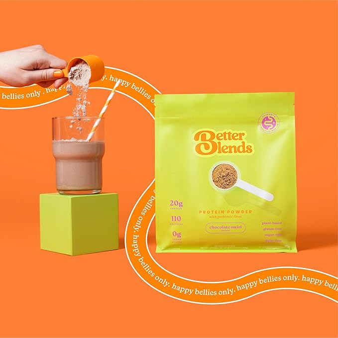 Gut-Friendly Protein Powder for Sensitive Stomachs Low FODMAP 20g Vegan Pea &amp Rice Protein with Prebiotic Fiber Dairy-Free Gluten-Free No Sugar Vanilla Dream and Chocolate Swirl