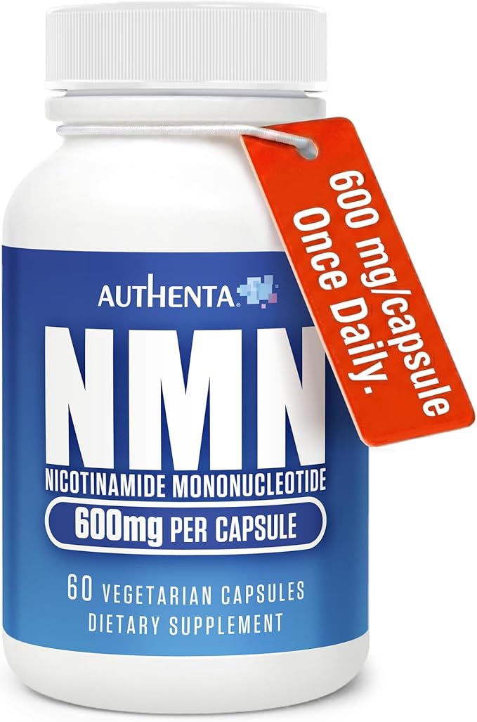 NMN Supplement 600 mg/Capsule Once Daily | 99% Pure Beta Nicotinamide Mononucleotide | Potent NAD⁺ Precursor | Supports Cellular Energy &amp Metabolism | Vegan Non-GMO Third-Party Tested &amp Glut
