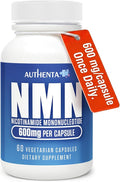 NMN Supplement 600 mg/Capsule Once Daily | 99% Pure Beta Nicotinamide Mononucleotide | Potent NAD⁺ Precursor | Supports Cellular Energy &amp Metabolism | Vegan Non-GMO Third-Party Tested &amp Glut