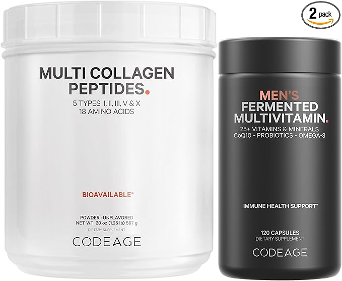 Codeage - Multi Collagen Protein + Men’s Daily Multivitamin Bundle
