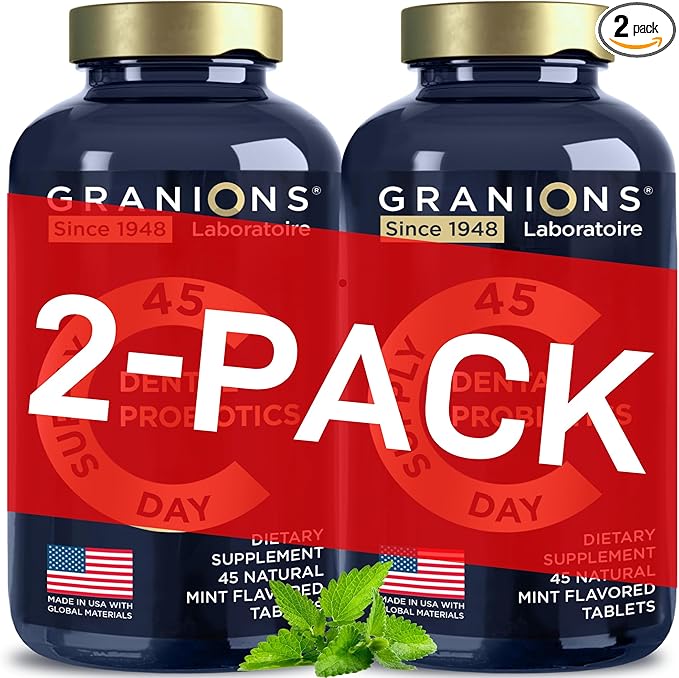 Dental Probiotics for Teeth and Gums - Fresh Breath Lactobacillus Salivarius Probiotic for Women and Men - Oral Probiotics for Mouth Bad Breath Dental Probiotic for Mouth Health - 90 Mint Tablets