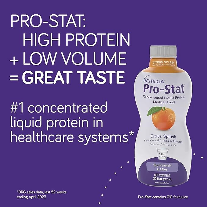Pro-Stat Concentrated Liquid Protein Medical Food - Citrus Splash Flavor 30 Fl Oz Bottle (Case of 6)