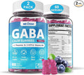 GABA Gummies 500 mg - Sugar-Free Calm Gummies with L Theanine 5-HTP Vitamins D3 B12 Ashwagandha Melatonin-Free for Brain Calm Mood Zzz Better GABA Supplement for Adult Blueberry Flavor2 Pack