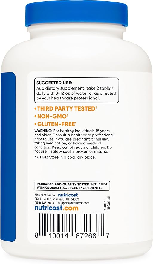 Nutricost Glucosamine 1800mg with Chondroitin &amp MSM 240 Tablets 120 Servings - Non-GMO Gluten Free (Pack of 2)