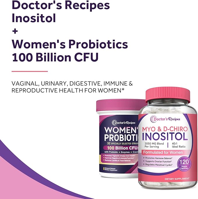 Doctor's Recipes Microflora &amp Hormone Balance Bundle - Vaginal Urinary Digestive Immune &amp Reproductive Health for Women