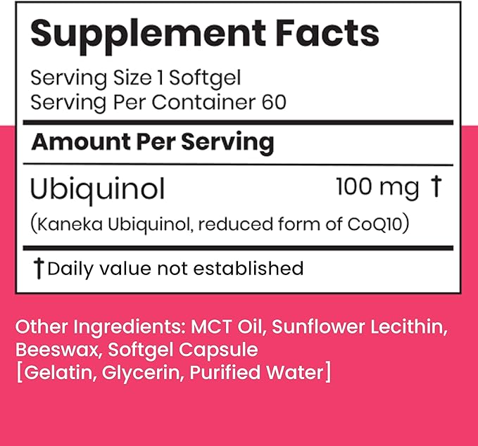 BBETTER CoQ10 – 100 mg with Kaneka Ubiquinol® Active Form of Coenzyme Q10 -Supports Cellular Health &amp Natural Energy Production- High-Absorption Formula - 60 Softgels