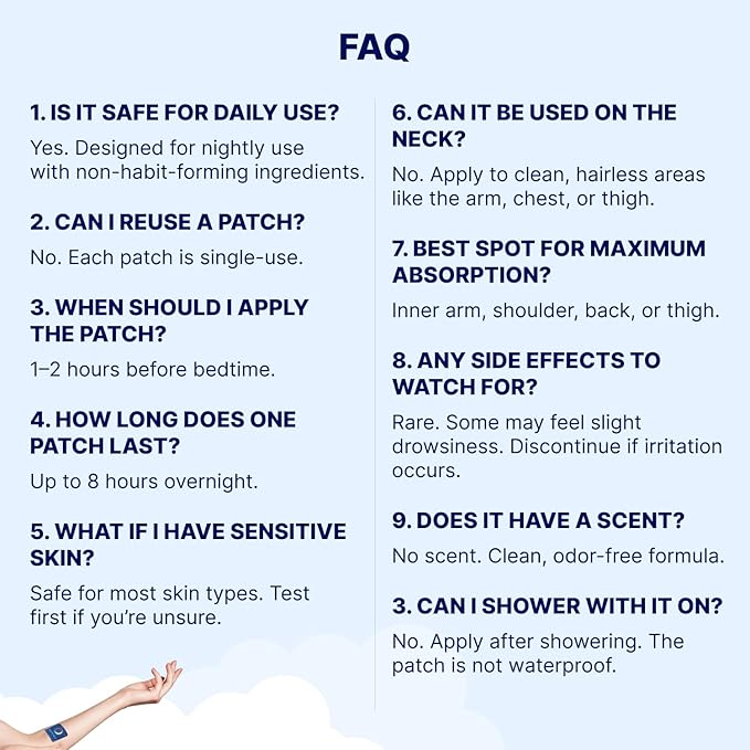 Wellamoon Original Sleep Patches for Adults Extra Strength | Easy-to-Apply Sleep Patch with Melatonin &amp Valerian | Relax &amp Wake Up Refreshed | Long-Lasting Night Comfort for Men &amp Women |