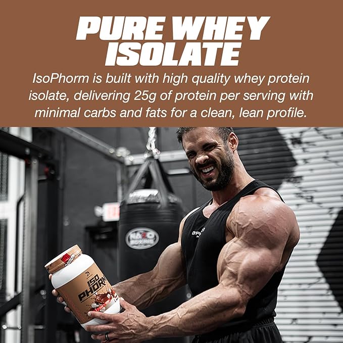 DRAGON PHARMA Isophorm Hydrolized Whey Protein Isolate Fast Absorption Premium Whey Protein Maximize Recovery Great Tasting 25g Per Serving (2 lb White Chocolate Peanut Butter)