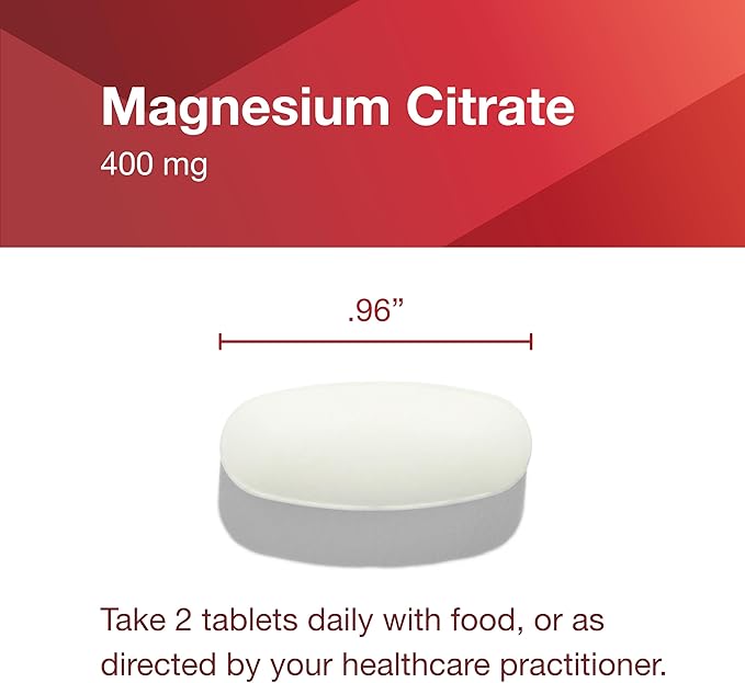Protocol for Life Balance Magnesium Citrate 400mg - Support Heart Health &amp Bone Formation - Bioavailable Dietary Supplement - Vegan Kosher &amp Halal - 100 Tabs
