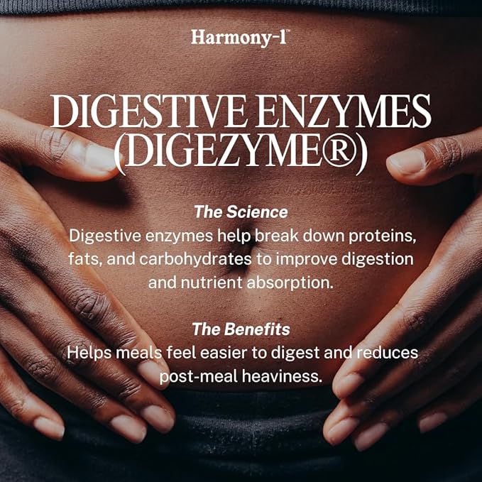 Gut Health Supplement — Digestive Enzymes + Probiotics for Bloating Relief &amp Digestive Comfort — GLP-1 Friendly Digestive Support — 60 Capsules