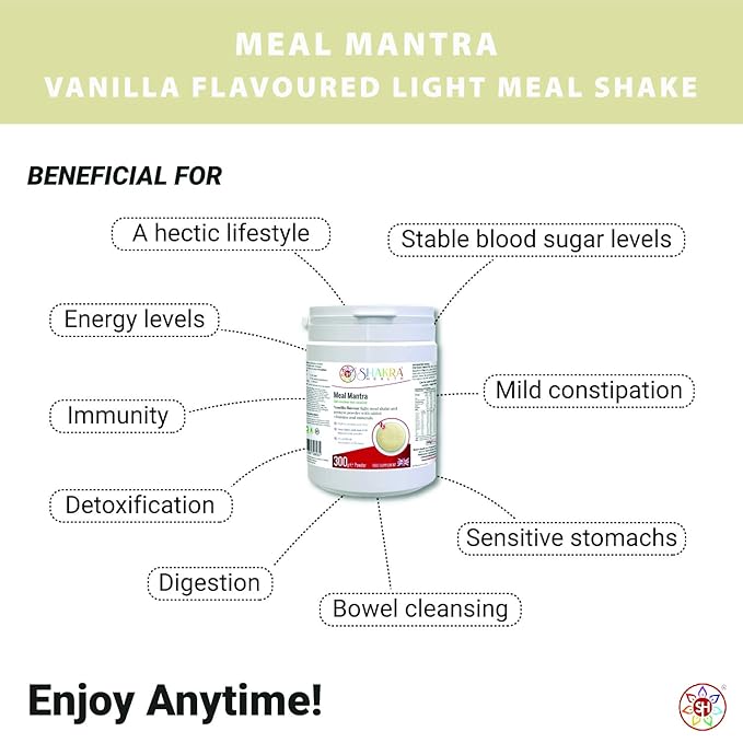 Meal Mantra Vanilla Vegan Isolate Protein Workout Powder Drink for Gym &amp Training. Build Muscle &amp Get Toned | Spiritually Aligned Supplements. Shakra Health