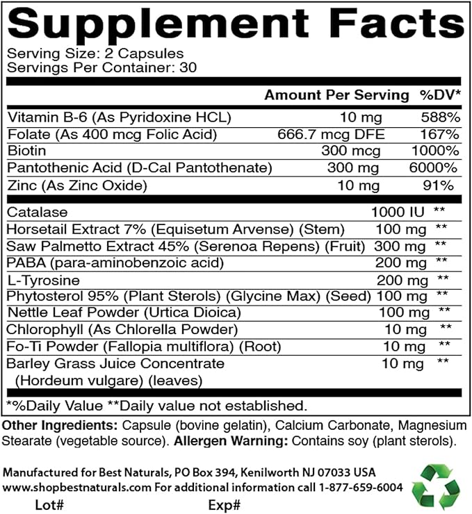 Anti Gray Hair Formula &amp Ashwagandha Extract 500 Mg