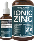Ionic Liquid Zinc – 8 Month Supply Adjustable Dosing for Adults – High Absorption Vegan Glass Bottle – Supports Immune System Brain &amp Thyroid Health – Essential Mineral Supplement (2 oz)