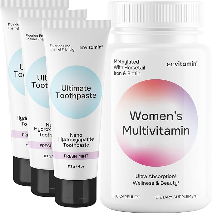 Nano Hydroxyapatite Toothpaste 3 Pack &amp Methylated Multivitamin