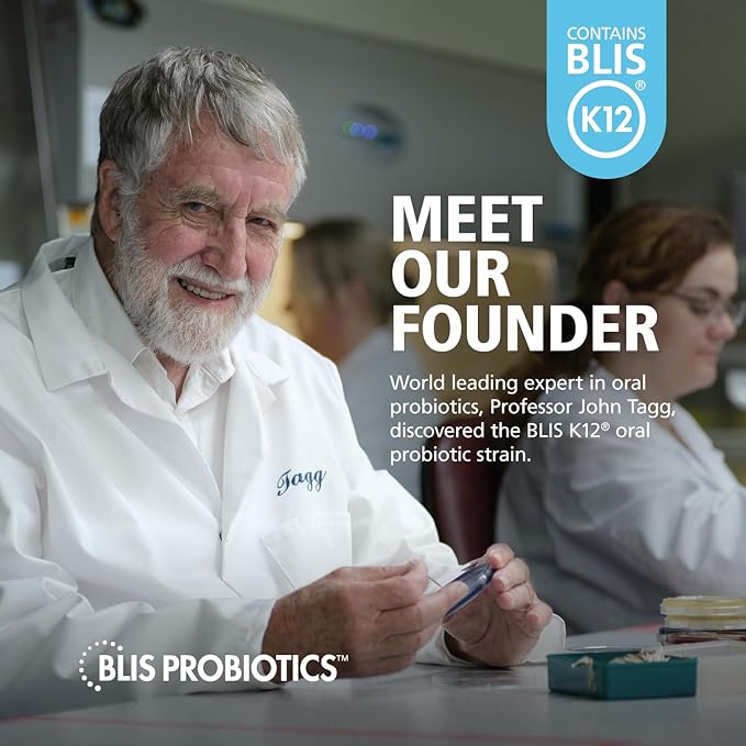 BLIS ThroatHealth Oral Probiotics K12 - Immune &amp Throat Support Vanilla - 60 Lozenges 2.5 Billion CFU