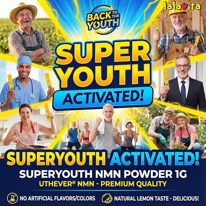 NMN 1000mg Stick Packs (60 Count 2-Month Supply) – UTHEVER® Nicotinamide Mononucleotide for NAD+ Support &amp Cellular Energy – Travel-Friendly Natural Lemon Powder – Healthy Aging Supplement
