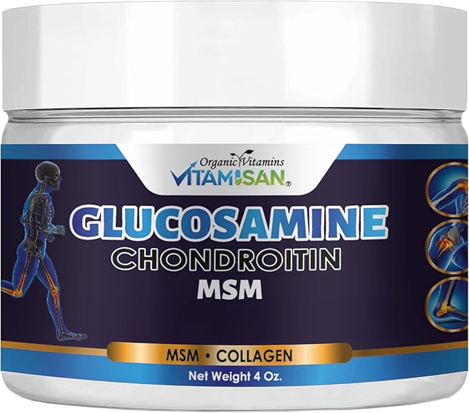 VITAMISAN Glucosamine Chondroitin MSM Collagen and Arnica Cream 4 OZ 2 Pack