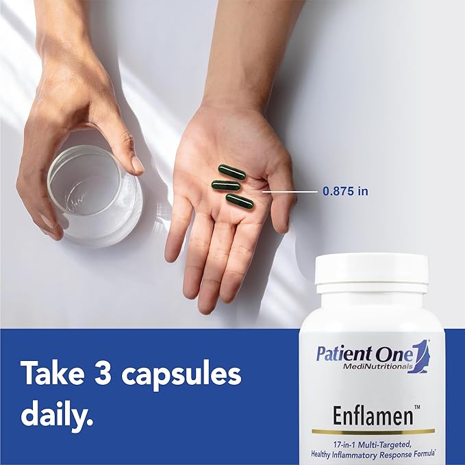 Patient One Enflamen | Supplement to Support Healthy Inflammatory Response and Joint Comfort* | with Turmeric Ginger Capsicum and More | 90 Capsules