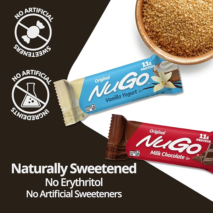 NuGo Protein Bar Peanut Butter 11g Protein Gluten Free 15 Count